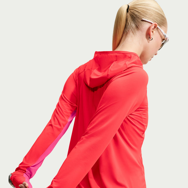 Women's Nike ACG UV-Resistant Hooded Trail Running Mid-Layer Top (696 - Lt Crimson/Desert Pink/Summit White)