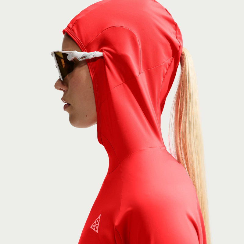 Women's Nike ACG UV-Resistant Hooded Trail Running Mid-Layer Top (696 - Lt Crimson/Desert Pink/Summit White)
