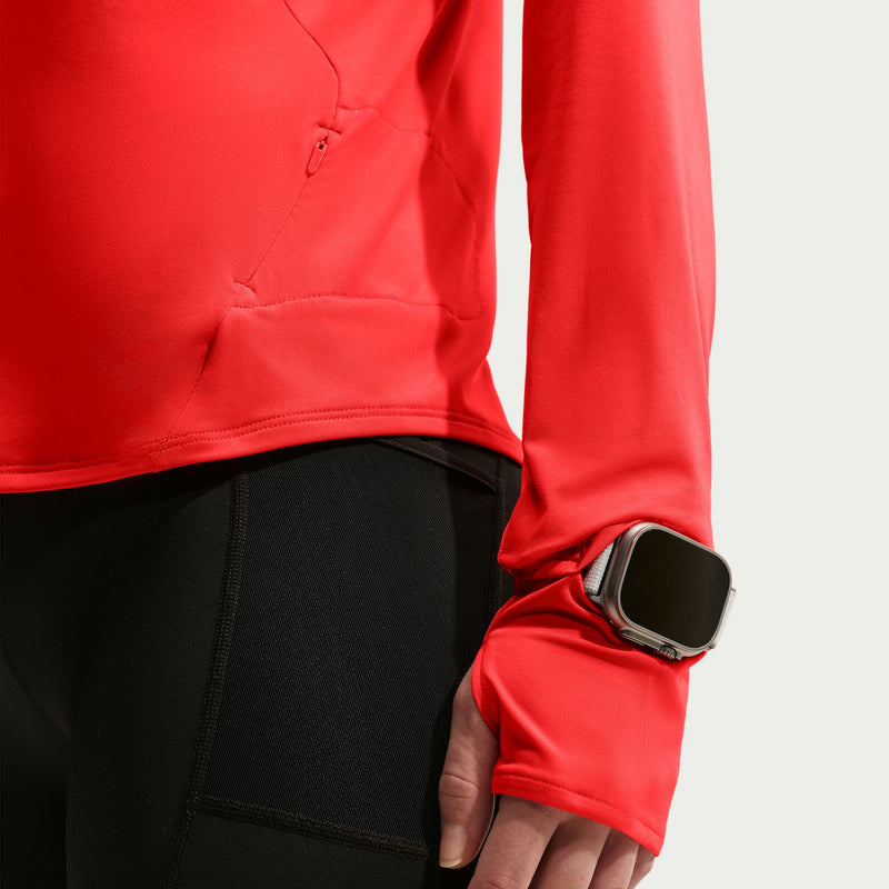 Women's Nike ACG UV-Resistant Hooded Trail Running Mid-Layer Top (696 - Lt Crimson/Desert Pink/Summit White)
