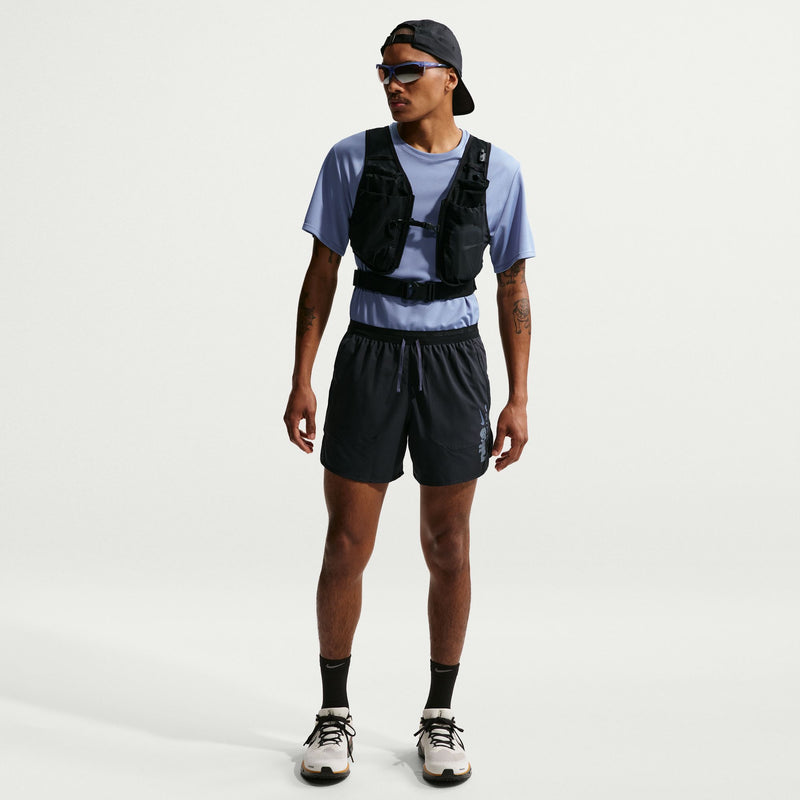 Men's Stride Dri-FIT 5" Brief-Lined Running Shorts (010 - Black/Thunder Blue)