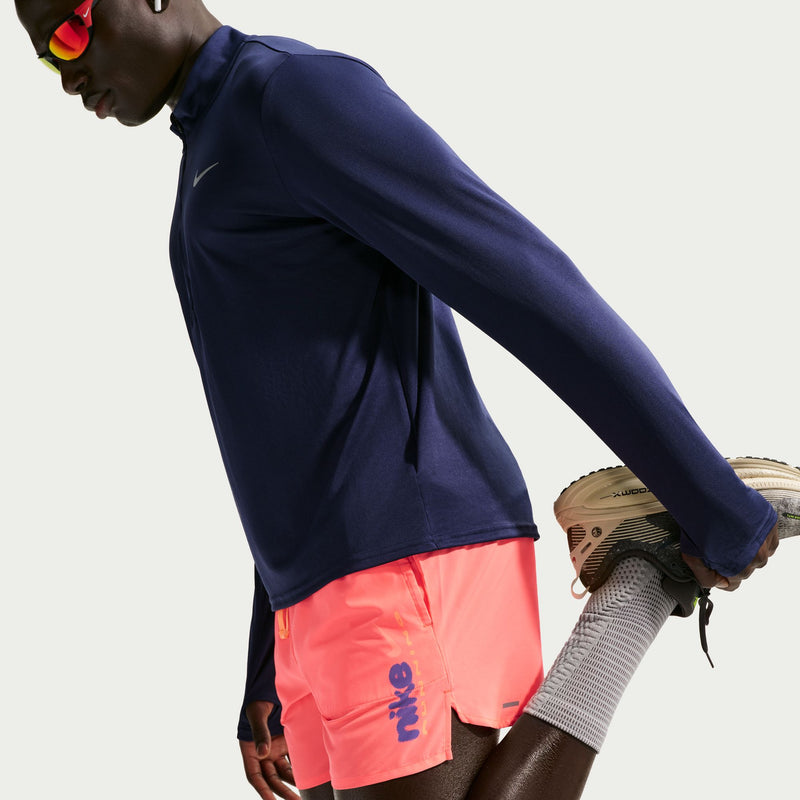 Men's Stride Dri-FIT 5" Brief-Lined Running Shorts (812 - Hot Lava/Orange Pulse)