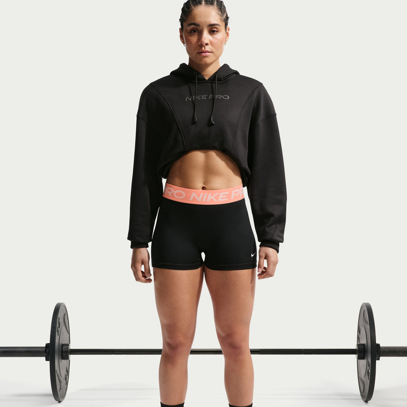 Women's Pro 3" Mid-Rise Biker Shorts (017 - Black/Crimson Bliss/White)