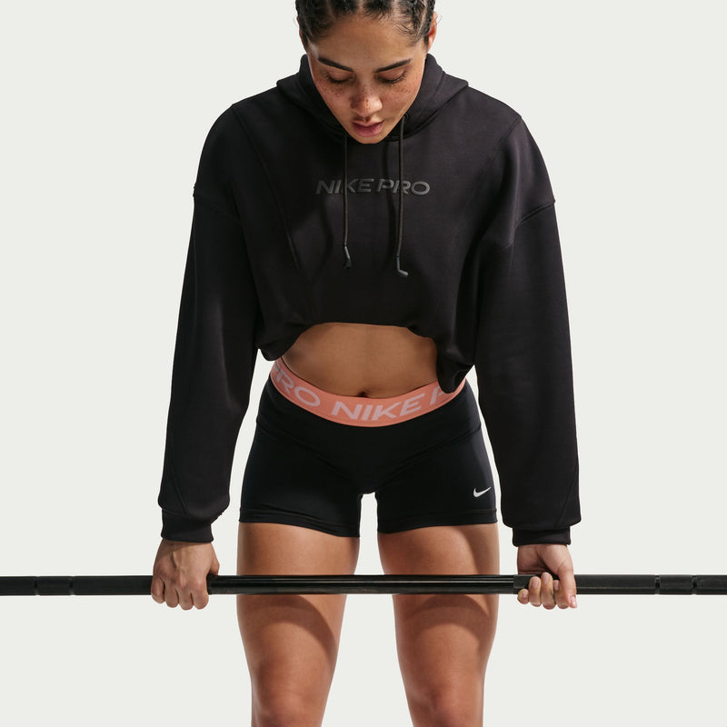 Women's Pro 3" Mid-Rise Biker Shorts (017 - Black/Crimson Bliss/White)