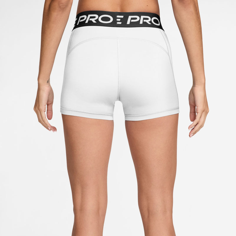 Women's Pro 3" Mid-Rise Biker Shorts (100 - White/Black/Black)