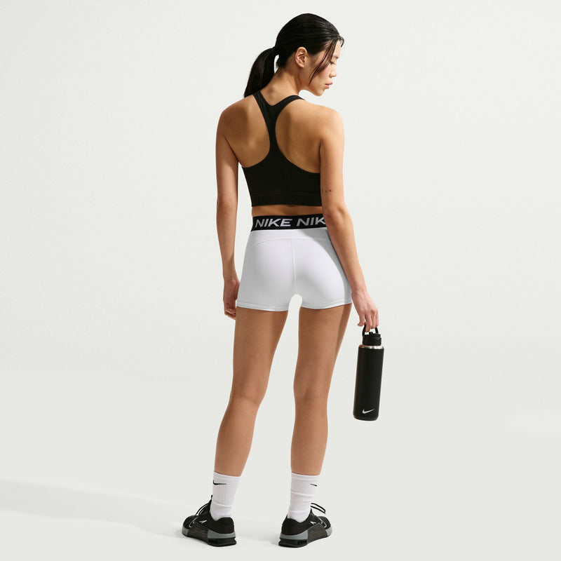 Women's Pro 3" Mid-Rise Biker Shorts (100 - White/Black/Black)
