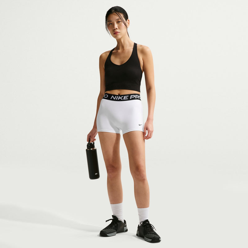 Women's Pro 3" Mid-Rise Biker Shorts (100 - White/Black/Black)