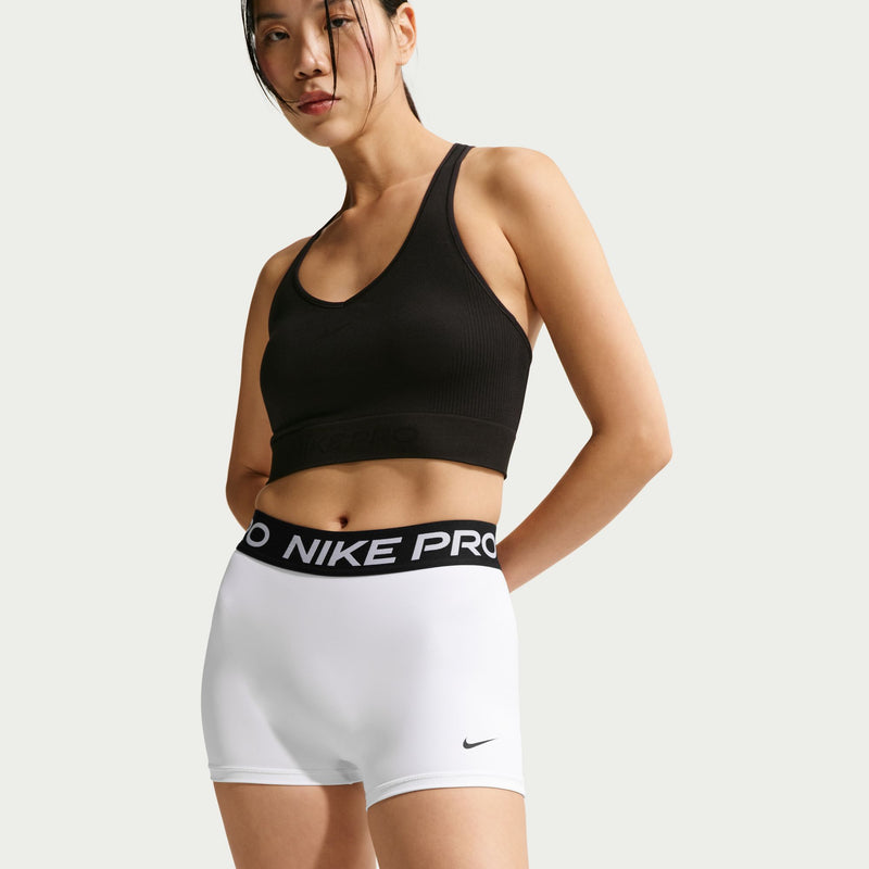 Women's Pro 3" Mid-Rise Biker Shorts (100 - White/Black/Black)