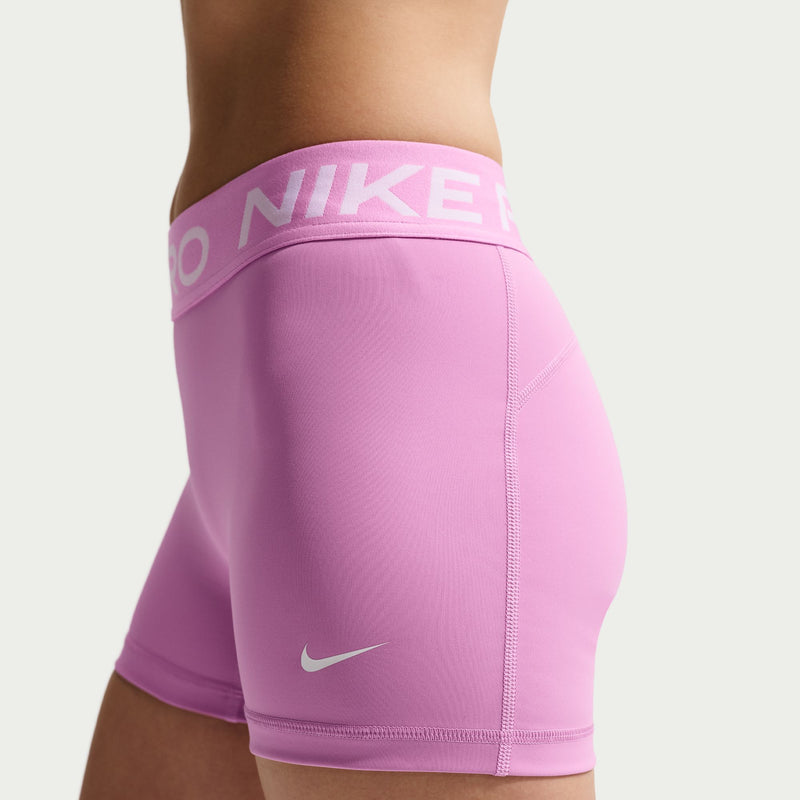 Women's Pro 3" Mid-Rise Biker Shorts (503 - Lt Magenta/White)