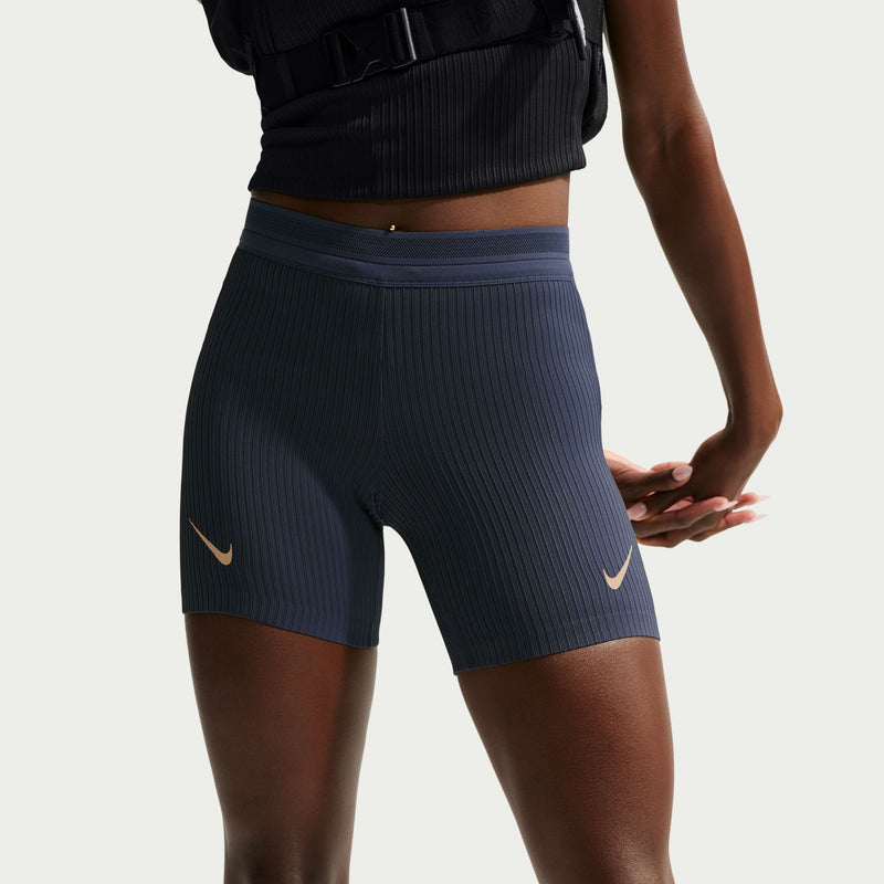 Women's AeroSwift Dri-FIT ADV Tight Running Shorts (437 - Thunder Blue/Black/White/Linen)