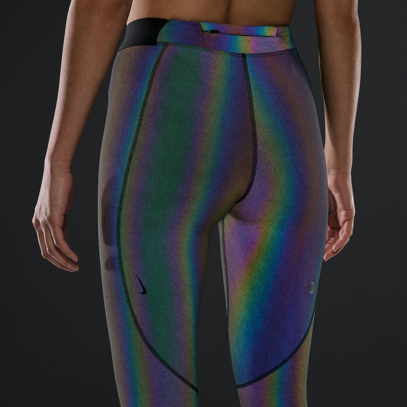 Women's NikeLab | Running Flash High-Waisted Leggings with No Front Seam (Rainbow/Black)