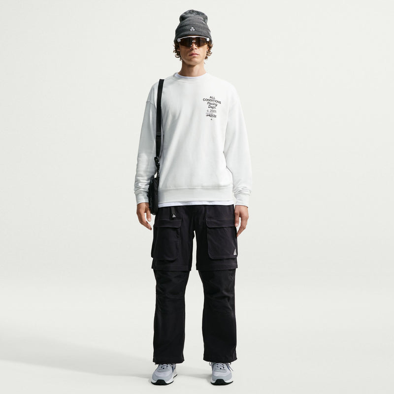 Men's ACG Tuff Fleece Dri-FIT Crew-Neck Sweatshirt (121 - Summit White/Black)