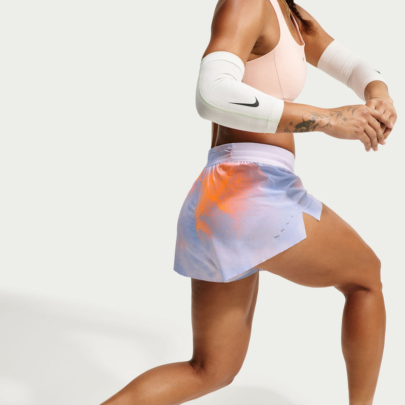 Women's Swift Dri-FIT Mid-Rise 2.5" Brief-Lined Running Shorts (494 - Royal Pulse/Pleached Lilac)