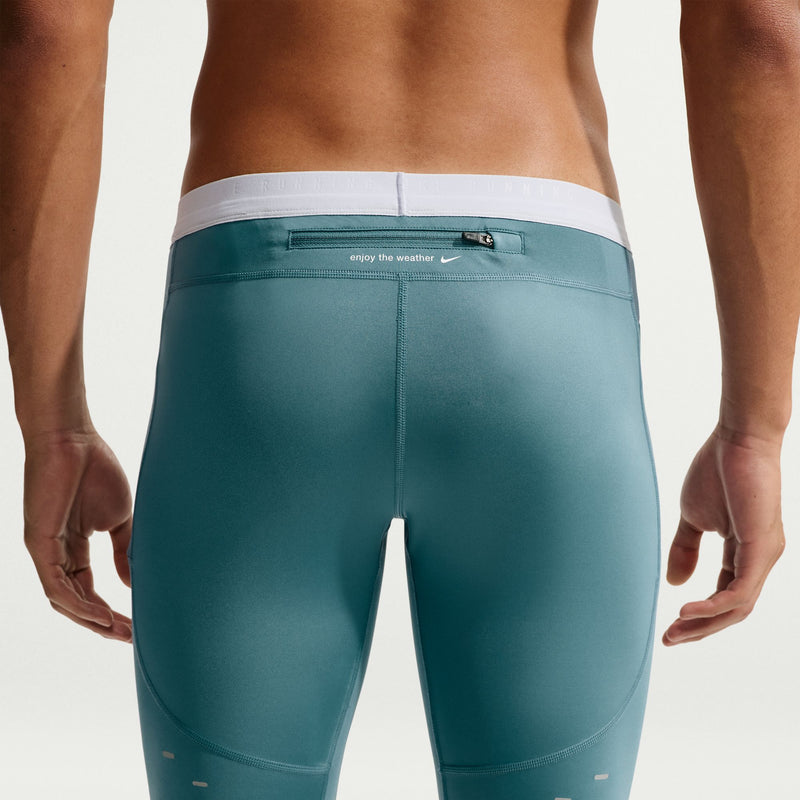 Men's Stride Dri-FIT 1/2-Length Running Tights (Smokey Blue/Reflective Silver)