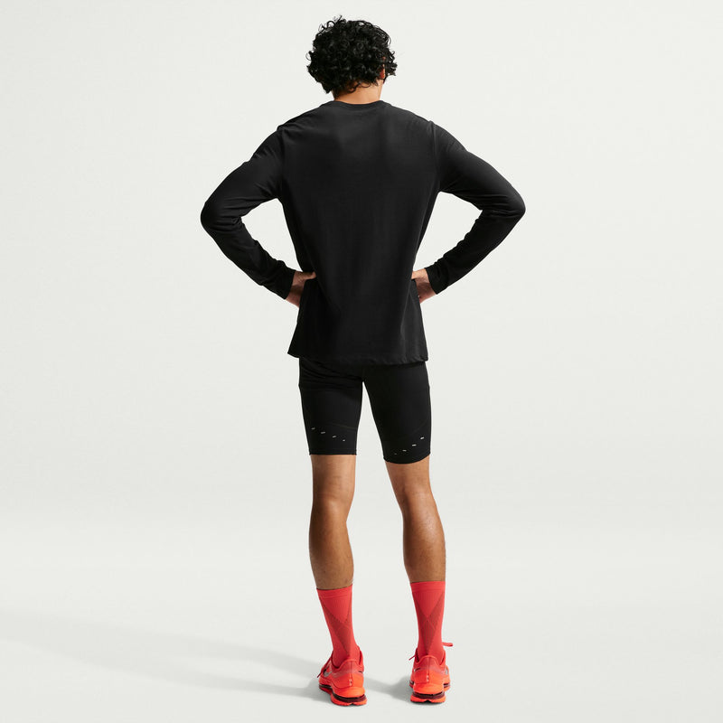 Men's Stride Dri-FIT 1/2-Length Running Tights (Black/Smoke Grey/Reflective Silver)