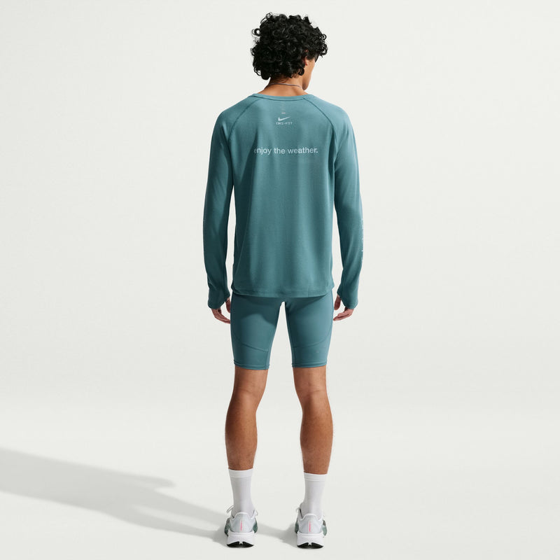 Men's Stride Dri-FIT Waffle Crew-Neck Top (Smokey Blue/White)