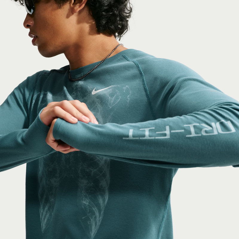 Men's Stride Dri-FIT Waffle Crew-Neck Top (Smokey Blue/White)