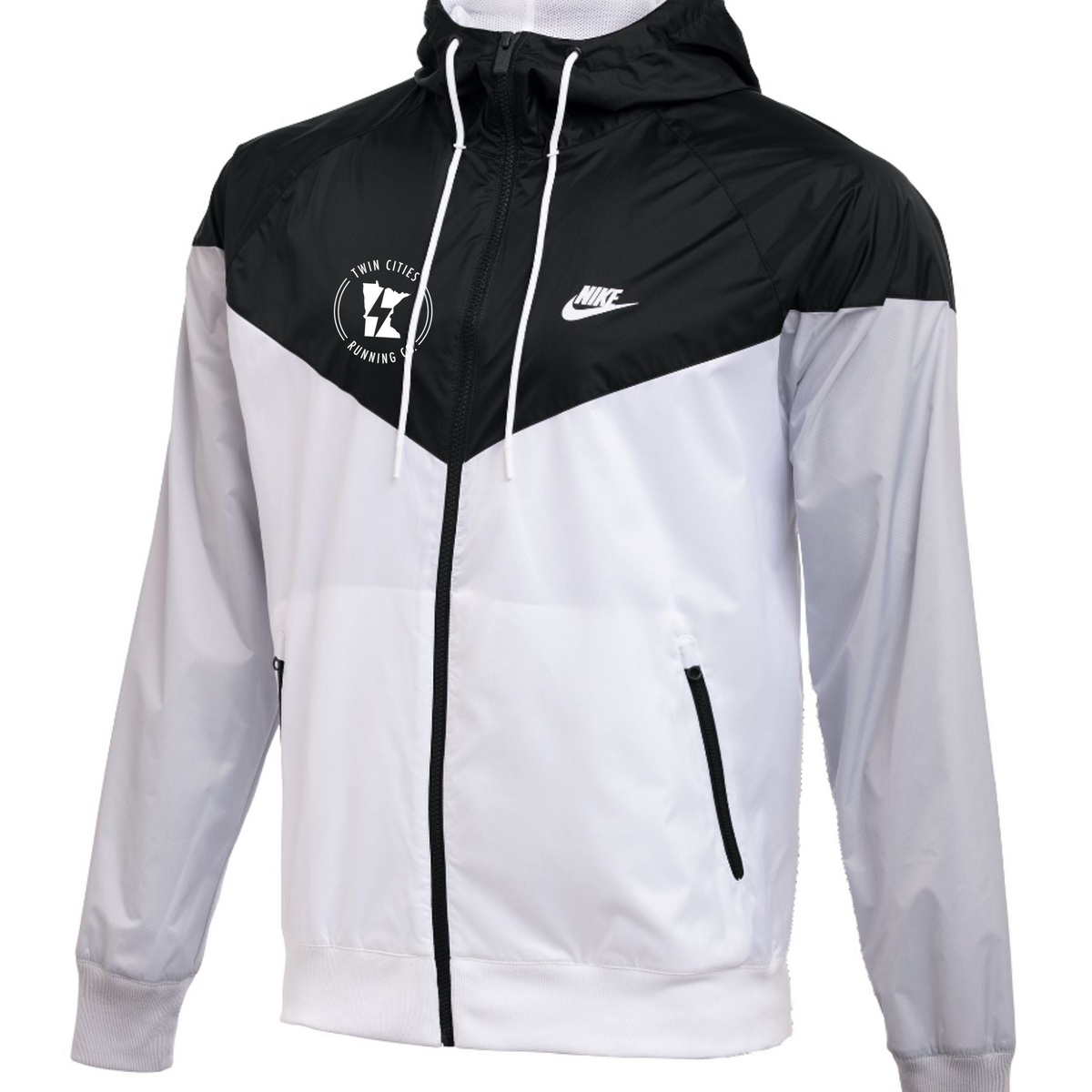 nike windrunner jacket black white