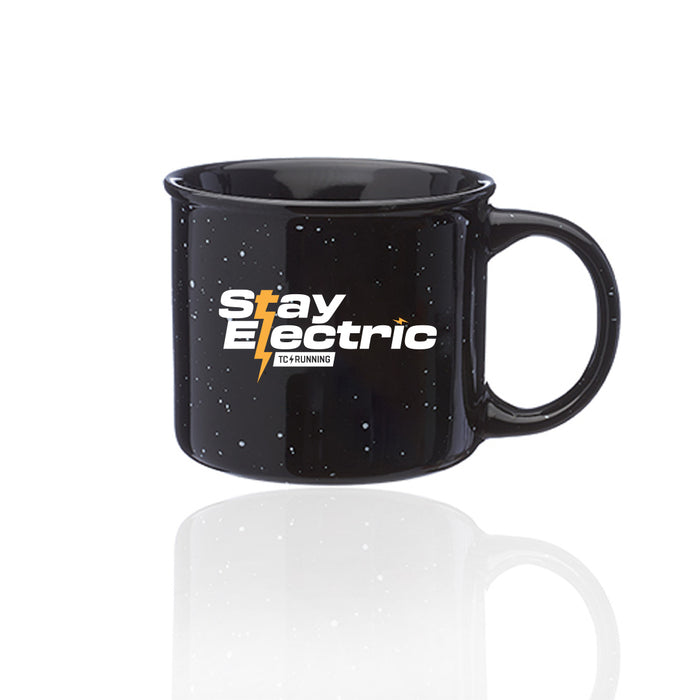 TCRC 13 oz. Ceramic Campfire Coffee Mug - Stay Electric Black