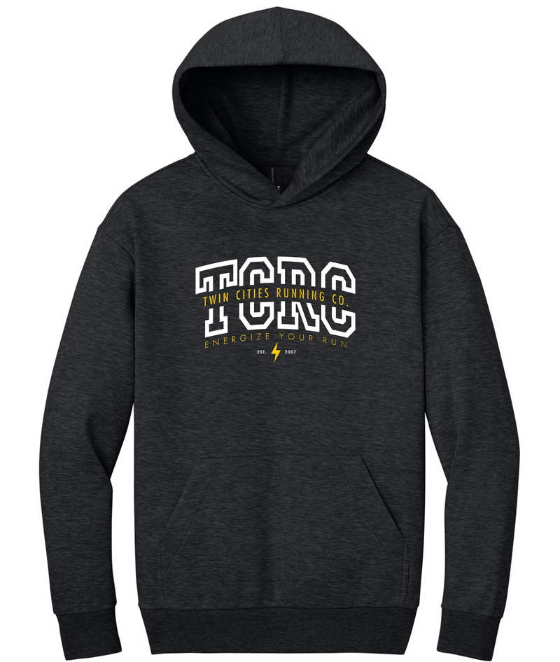 TCRC Campus Heavyweight Fleece Hoodie (Jet Black Heather)