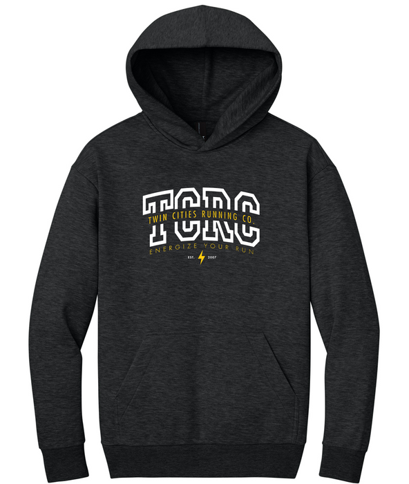 TCRC Campus Heavyweight Fleece Hoodie (Jet Black Heather)