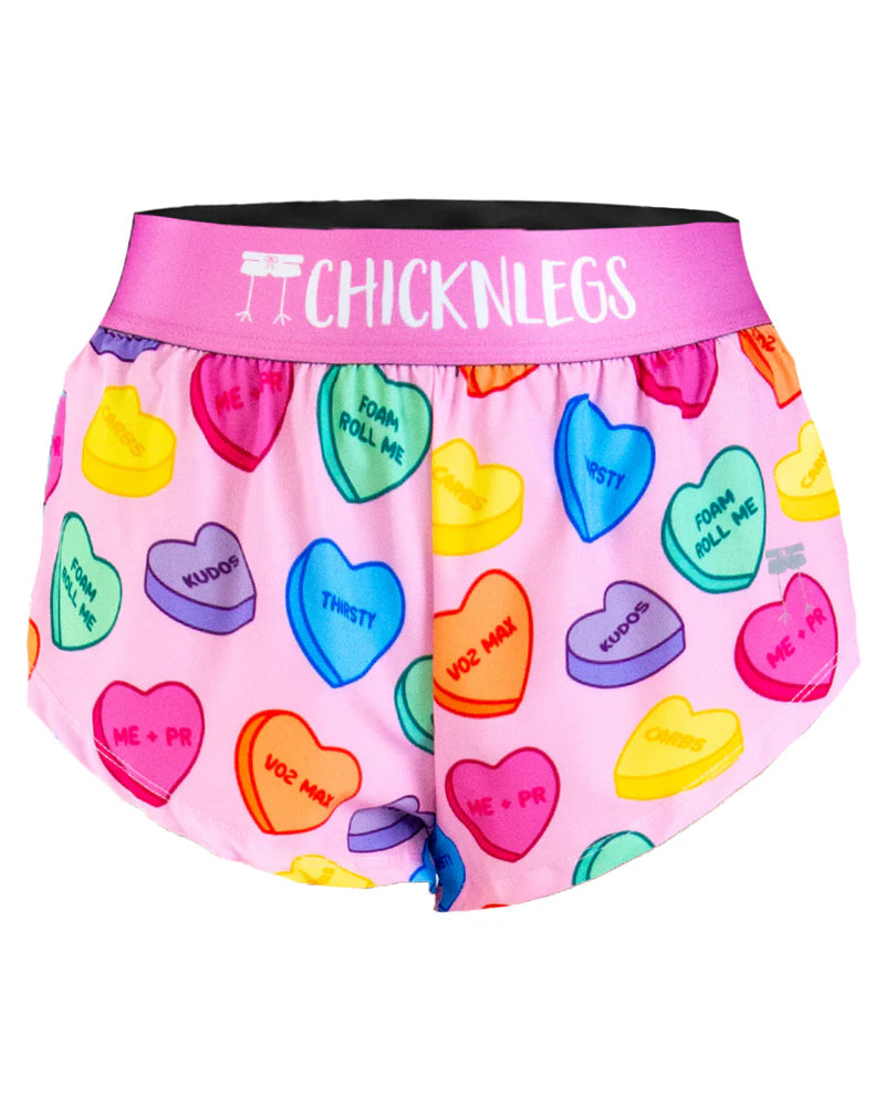 Women's Candy Hearts 1.5" Split Shorts