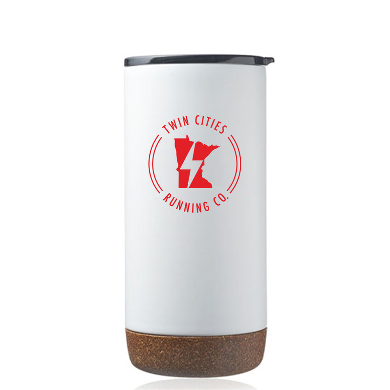 TCRC 16 oz. Cork Bottom Travel Mug - White