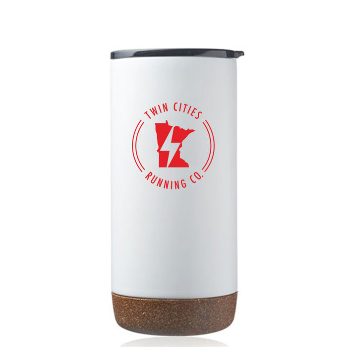 TCRC 16 oz. Cork Bottom Travel Mug - White