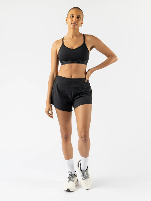 Women's Strappy Pocket Bra (Black)