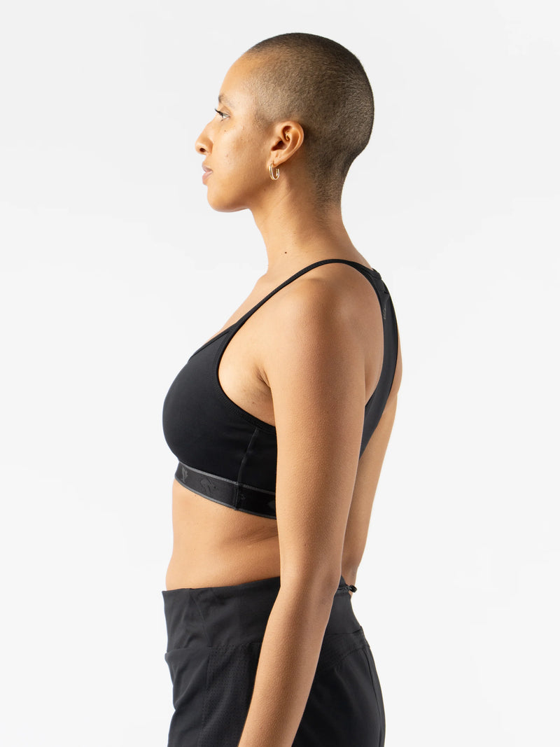 Women's Strappy Pocket Bra (Black)