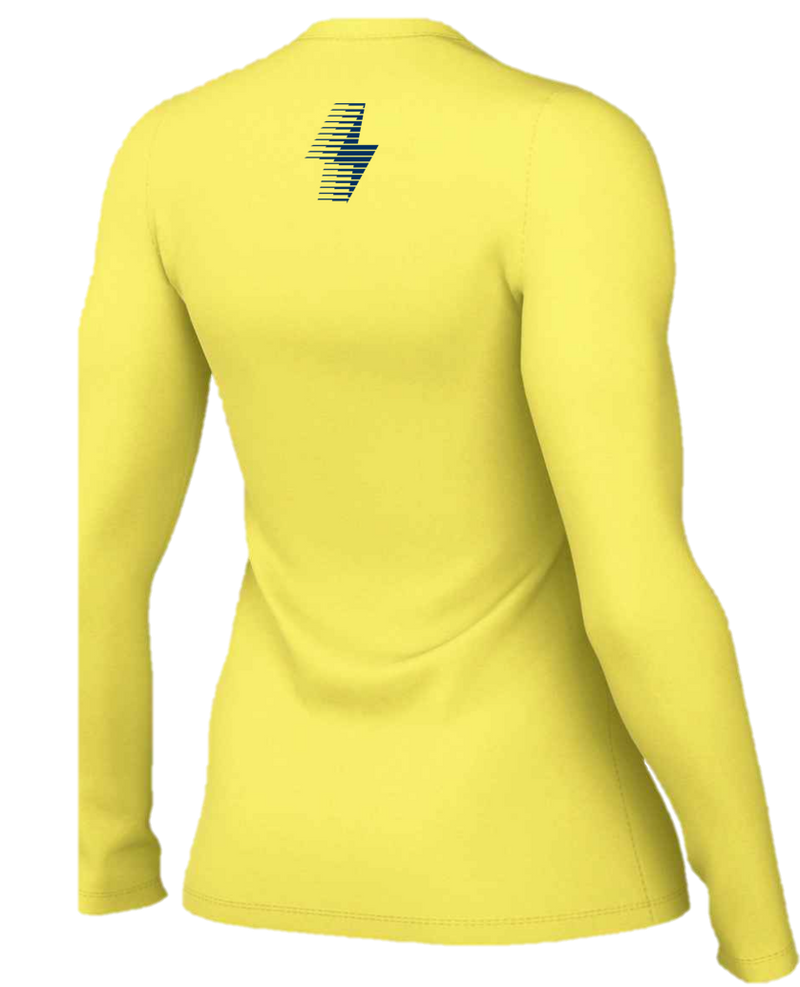 Women’s Nike x TCRC Legend Long Sleeve Tee (700 - Yellow Strike/Navy)