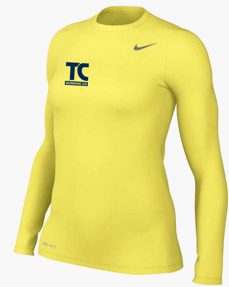 Women’s Nike x TCRC Legend Long Sleeve Tee (700 - Yellow Strike/Navy)