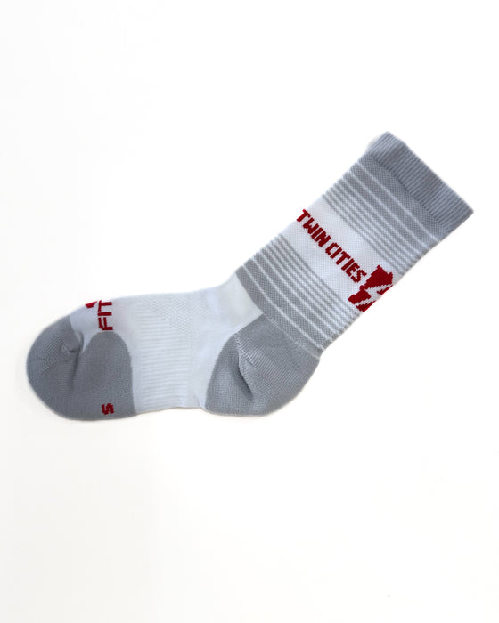 TCRC Custom Crew Socks (Grey/Red)