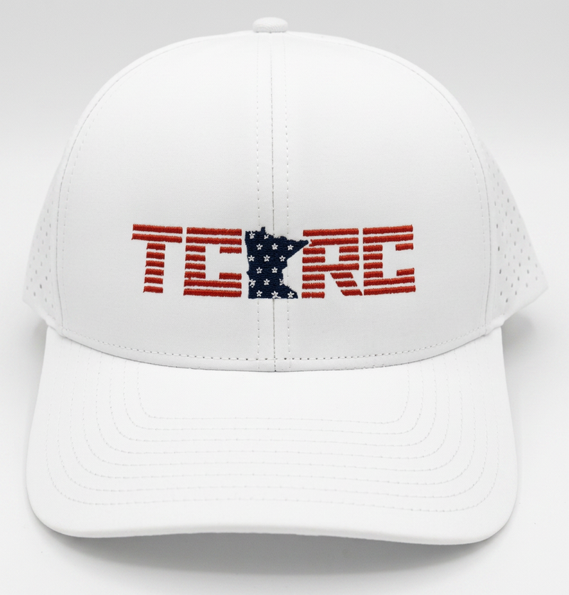 TCRC x Zapped USA Bomber Cap (White/Red/Blue)
