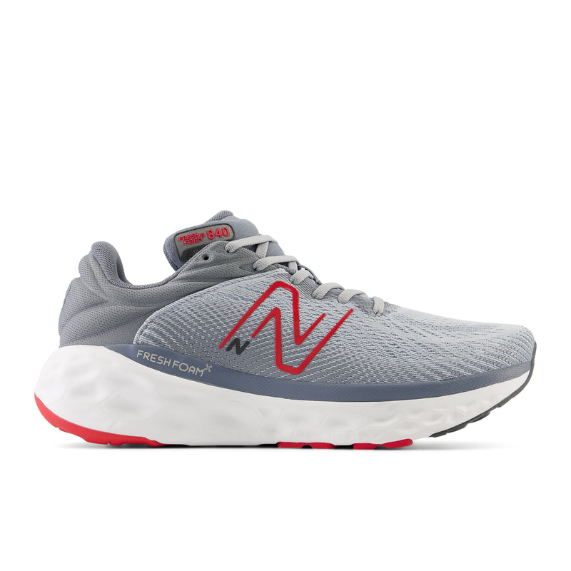Men's Fresh Foam X 840F v1 (LS - Aluminum Grey/True Red)