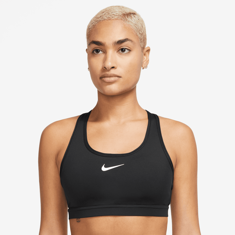 Women’s Swoosh Medium Support Sports Bra (010 - Black/White)