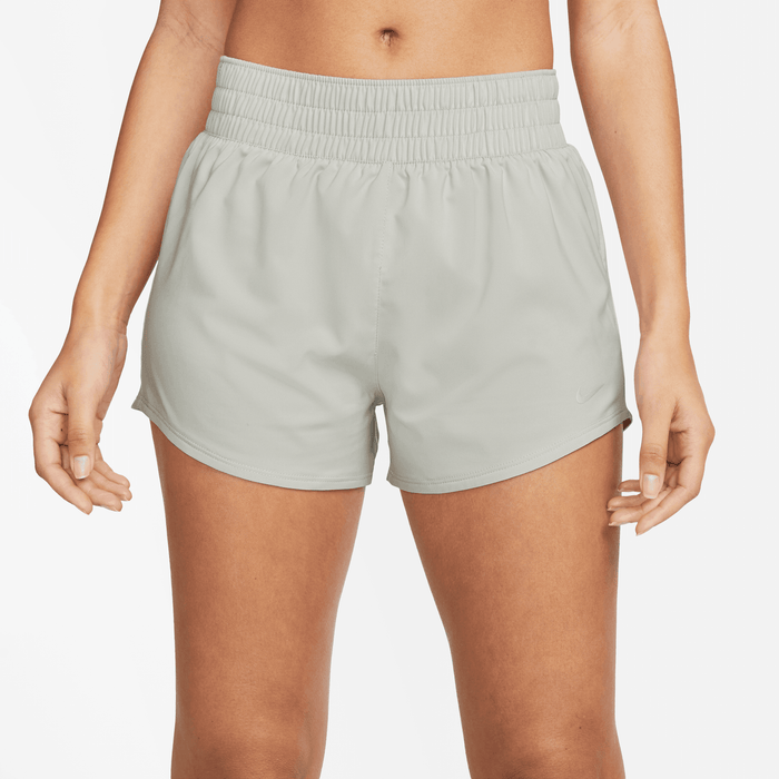 Women's DRI-FIT One Mid-Rise 3" Shorts (012 - LT Iron Ore/Reflective Silver)