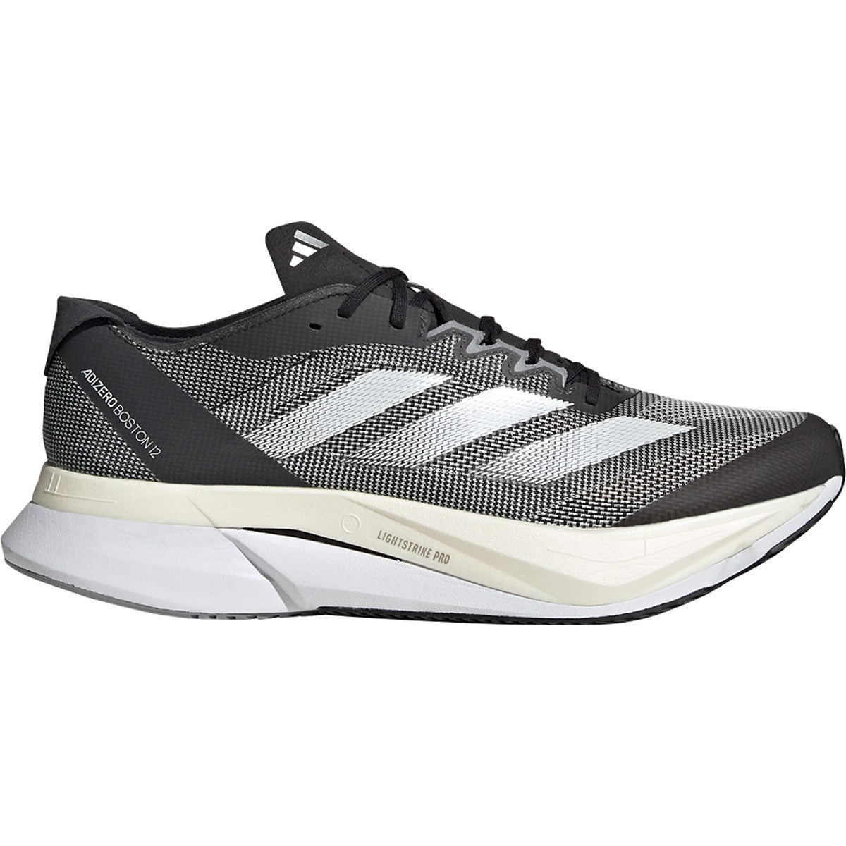 Men's Adizero Boston 12 (Black/Footwear White/Carbon) — TC Running Co