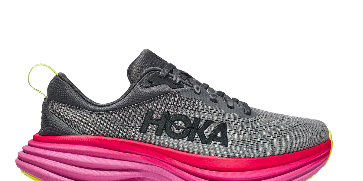 HOKA ONE ONE BONDI 8 WOMENS CASTLEROCK STRAWBERRY