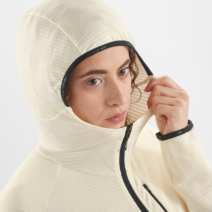 Women’s Essential Lightwarm Full-Zip Hoodie (Vanilla Ice)
