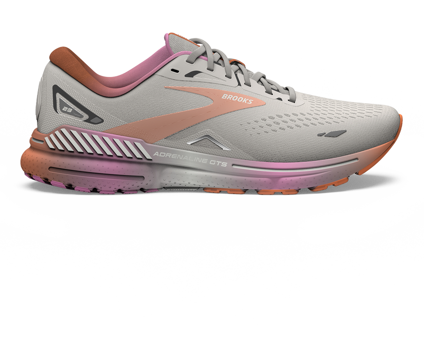 Brooks Adrenaline GTS 23 Women s White Sand Sunset Fuchsia 7