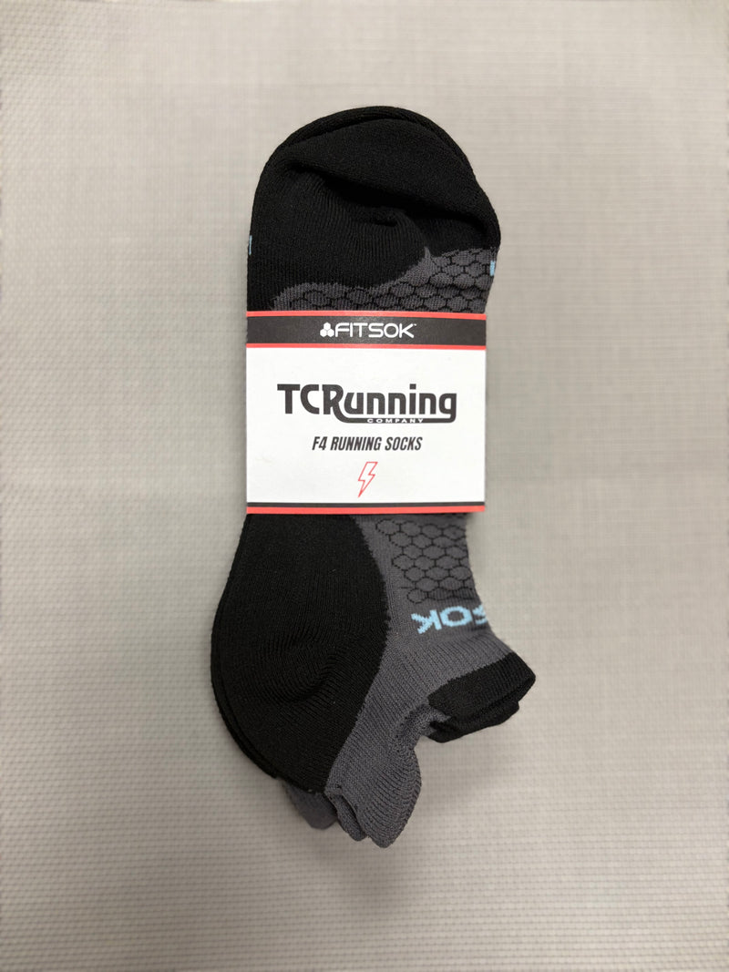 Unisex TCRC F4 Tech No Show 3-pair pack (Black/Granite)