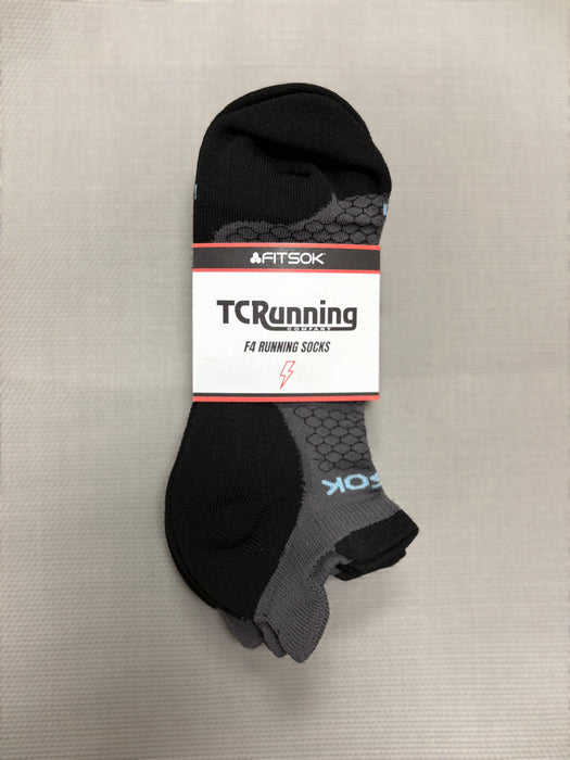 Unisex TCRC F4 Tech No Show 3-pair pack (Black/Granite)