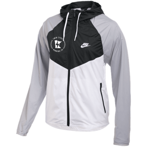 Women s Windrunner Jacket 012 Team Black White Wolf Grey TC Running Co