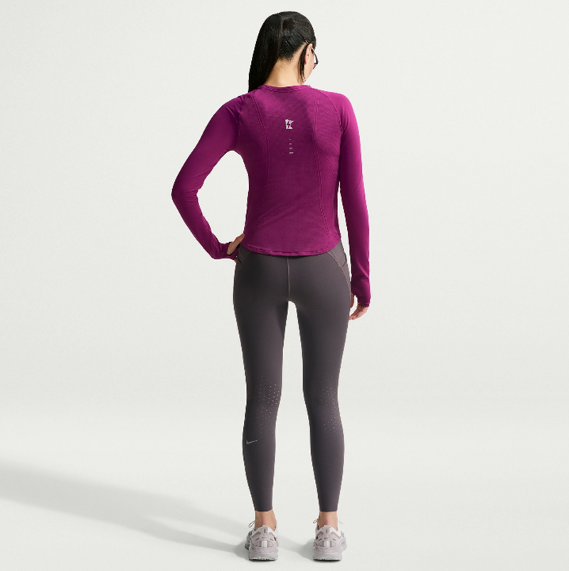 Women's Swift Dri-FIT Seamless Long-Sleeve Running Top (True Berry)