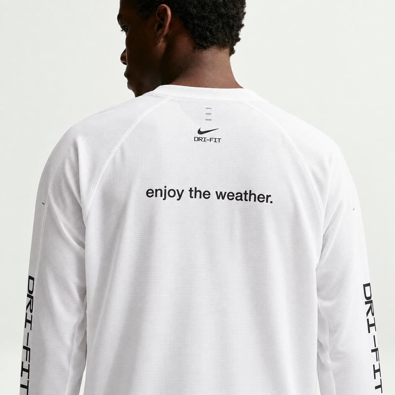 Men's Stride Dri-FIT Waffle Crew-Neck Top (White/Black)