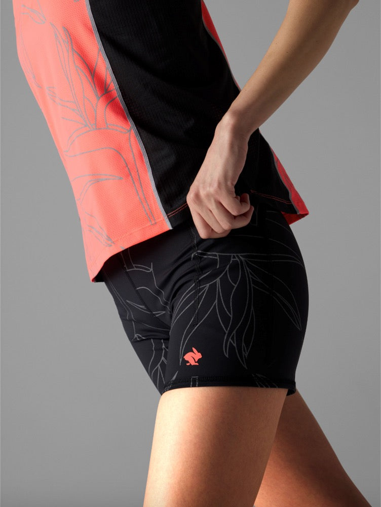 Women's Low Light Speed Leggy 4" Short (24 - Black Reflective)