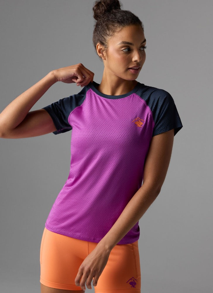 Women's EZ Tee Perf SS Trail (520 - Purple Cactus Flower)