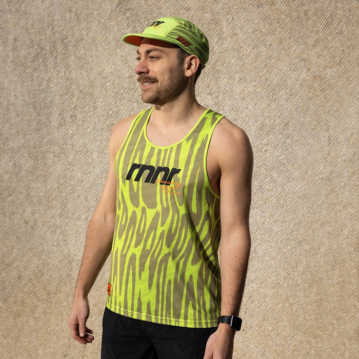 Men's All Out Singlet (Drippy Cheetah Green)