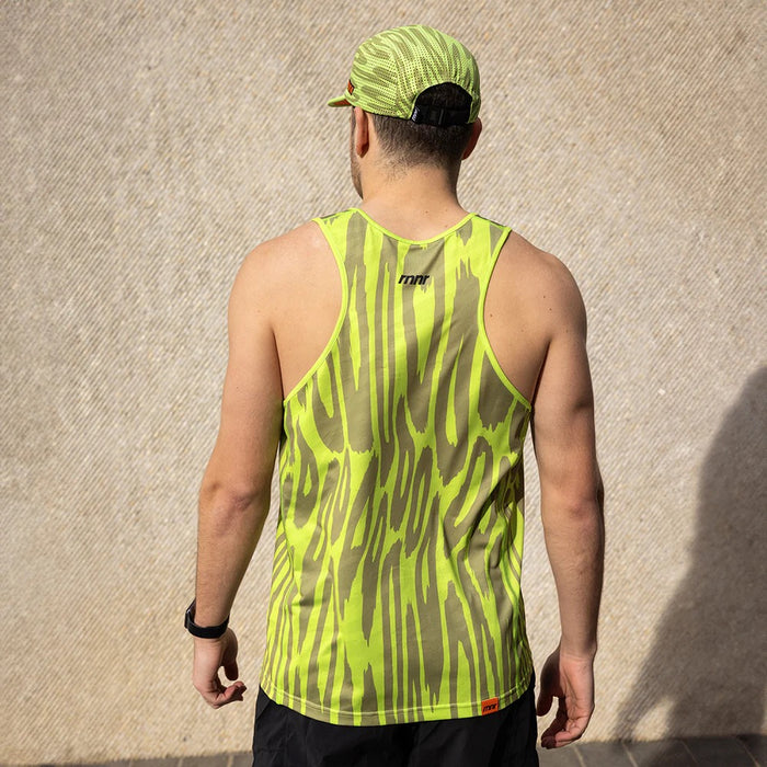 Men's All Out Singlet (Drippy Cheetah Green)