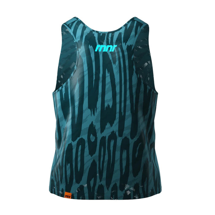 Men's All Out Singlet (Drippy Cheetah Teal)